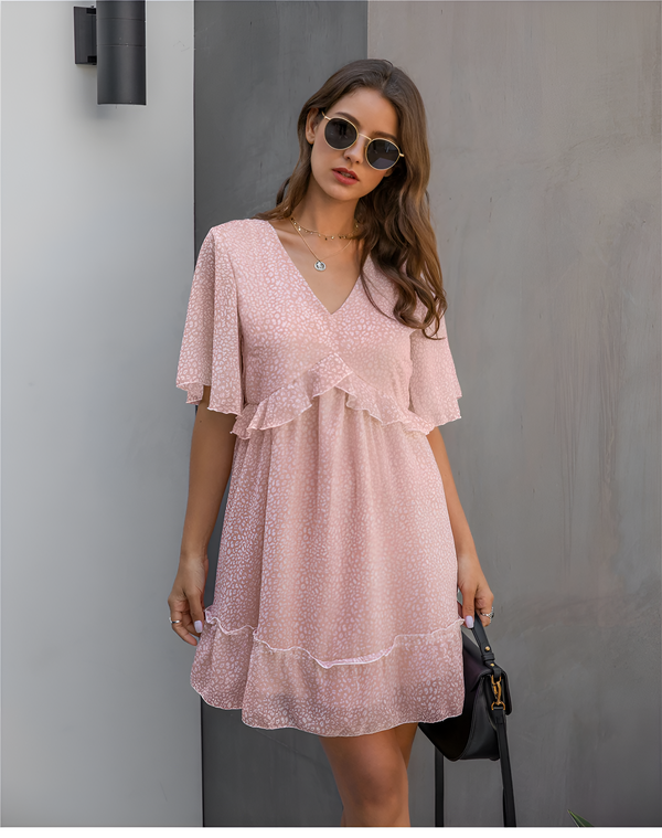 Robe Bohème Chic Rose Poudré