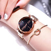 4 Couleurs Montre Étanche Ciel Étoilé Pour Femmes