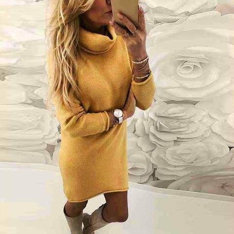 Robe Pull À Longues Manches
