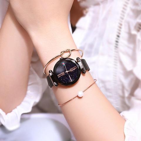 4 Couleurs Montre Étanche Ciel Étoilé Pour Femmes