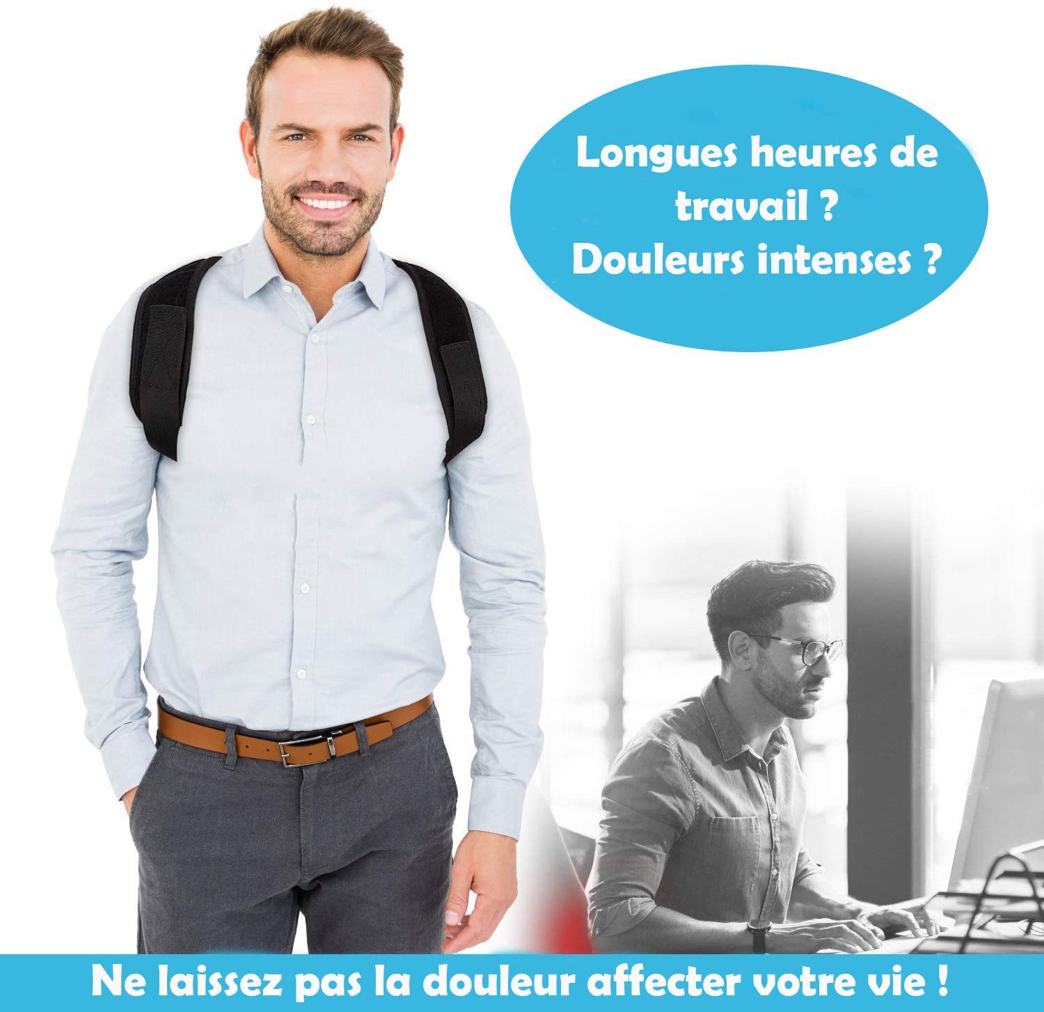 Correcteur de posture rappel automatiquement : Réduis les douleurs de dos et de la nuque