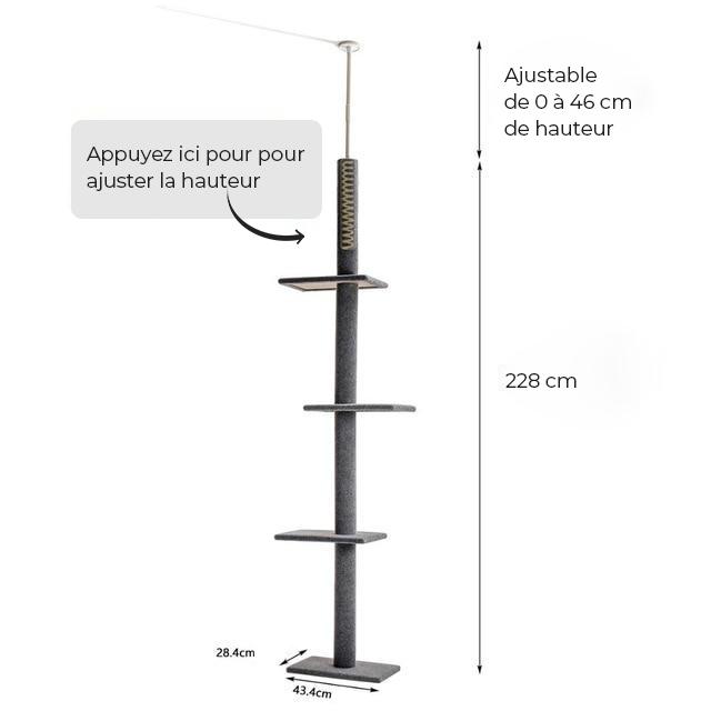CLIMBCAT™ - Arbre à Chat Grande Taille "230 cm"