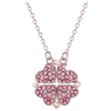 Collier pendentif coeur trèfle à 4 feuilles ajustable