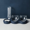 Doubles bols avec fontaine d'eau pour animaux domestiques : Pour chiens et chats