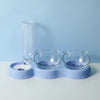 Doubles bols avec fontaine d'eau pour animaux domestiques : Pour chiens et chats