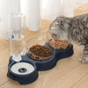 Doubles bols avec fontaine d'eau pour animaux domestiques : Pour chiens et chats