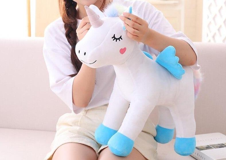 Peluche Licorne Printemps Blanc