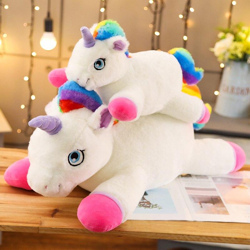 Peluche Licorne XXL Plongeon Arc-en-ciel