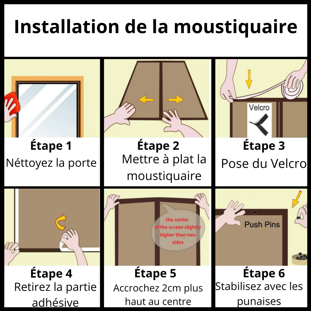 Moustiquaire magnétique de porte
