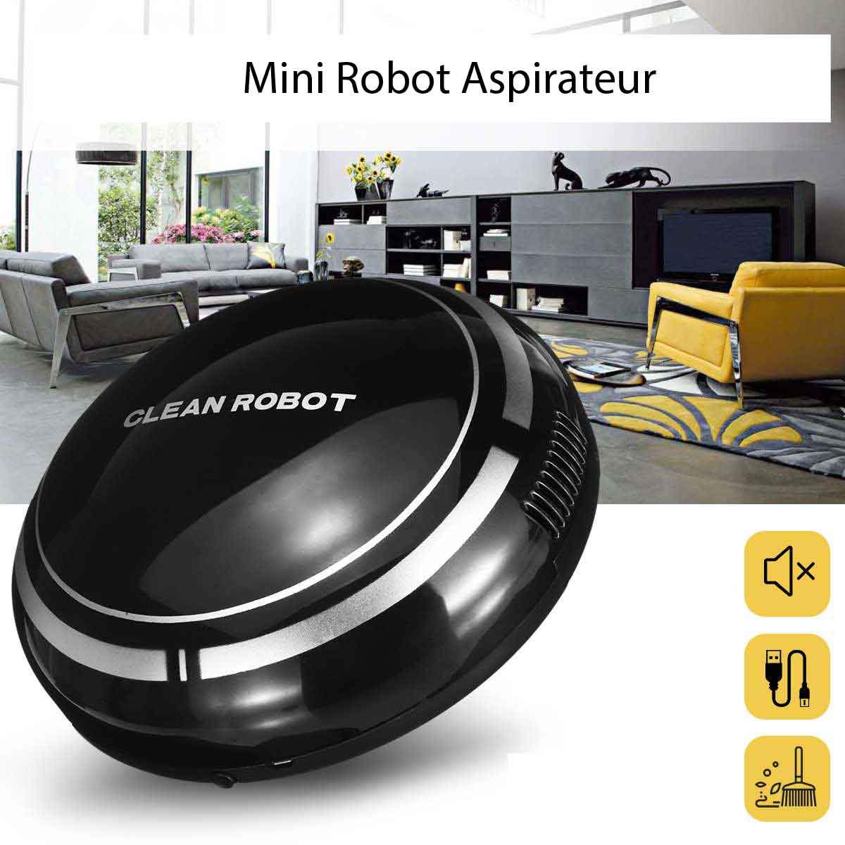 Mini Robot Aspirateur : Sans Fil, Léger, Portable Pour Sol Et Moquettes