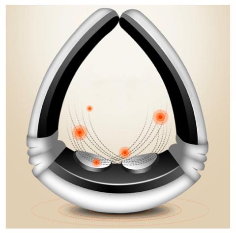 Cervical masseur : Masseur electrique de cou chauffant sans fil