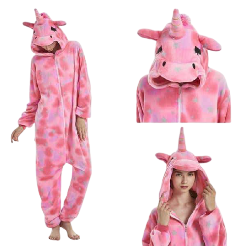 Combinaison licorne tâche rose