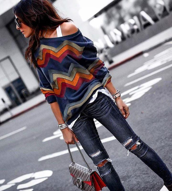 Blouse Zigzag Colorée