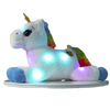 Peluche licorne lumineuse bleu