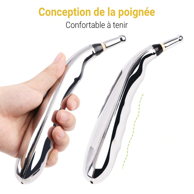 Stylo d'acupuncture usb rechargeable électronique : De 9 commandes d'intensité réglables