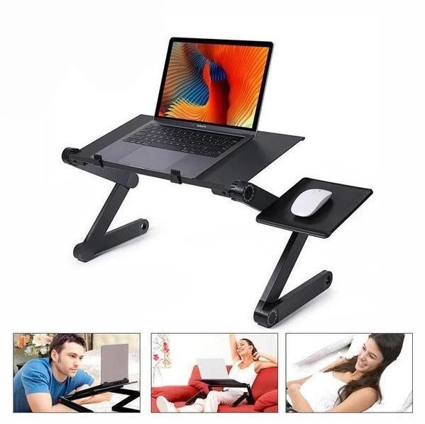 Support pour ordinateur portable : Ergonomique en aluminium (mouse pad inclus)