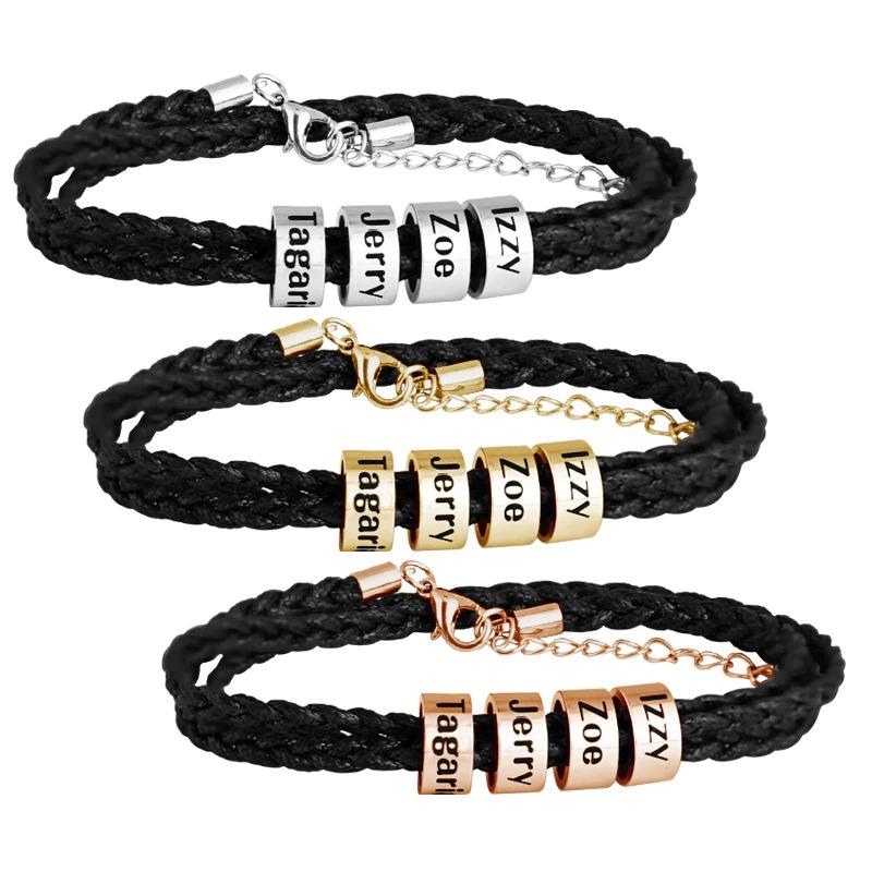 Perle Gravée pour bracelet personnalisable MA FAMILLE (1pc)