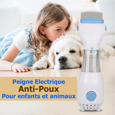 Peigne anti puces électrique : épilateur et peigne pour enfants et animaux domestiques.