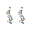 Boucles d'oreilles Licorne Envol Magique