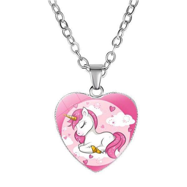 Collier Licorne Cœur