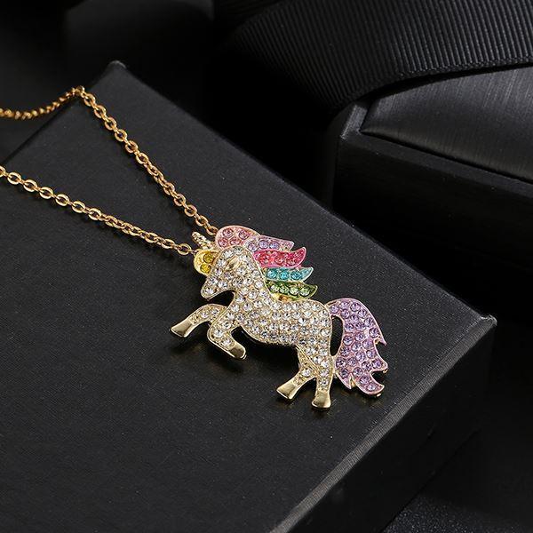 Collier Licorne Divin Doré