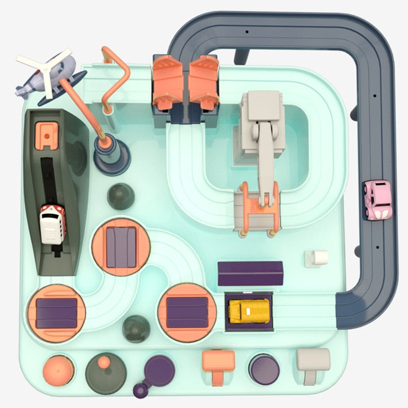 Puzzle jeu circuit de véhicules : Aventures écologiques et éducatives