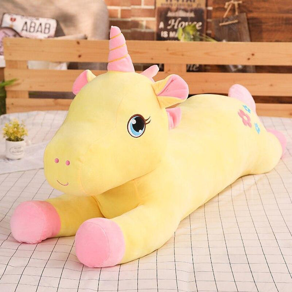 Peluche Licorne XXL Câlin Jaune