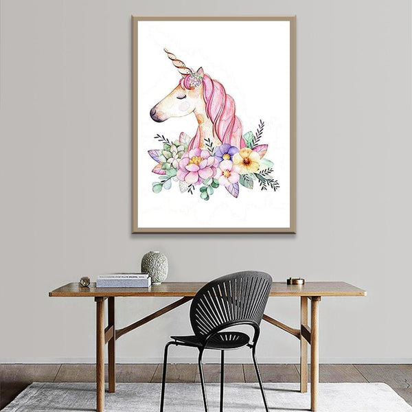 Toile Licorne Floraison