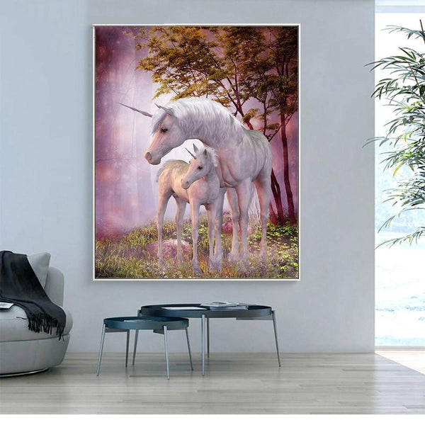 Toile Licorne Cerisier en Fleur