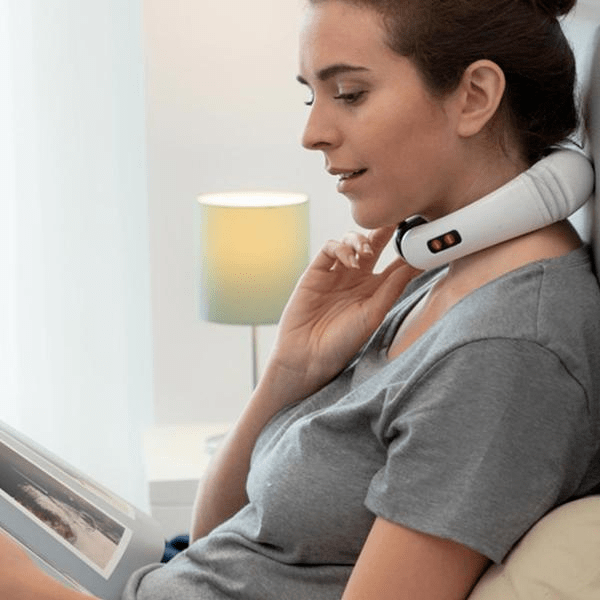 Cervical masseur : Masseur electrique de cou chauffant sans fil
