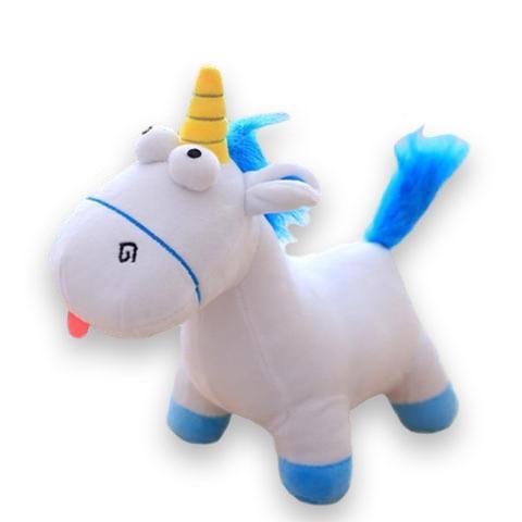 Peluche Licorne Moi Moche et Méchant Bleue