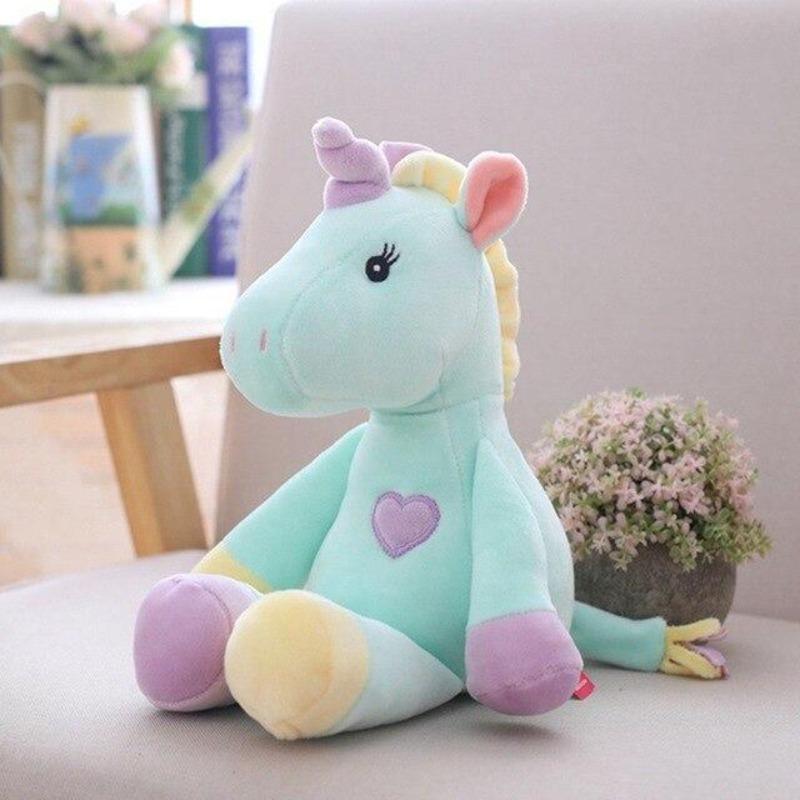 Peluche Licorne Doudou Bleu Ciel
