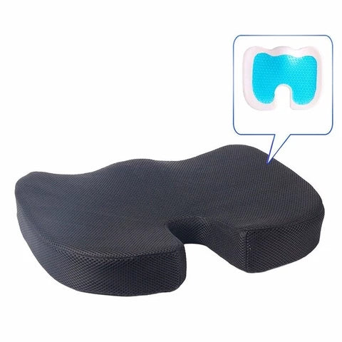 Coussin D’assise Orthopédiqu : Soulage les Maux de Dos et Améliore la Circulation - Noir