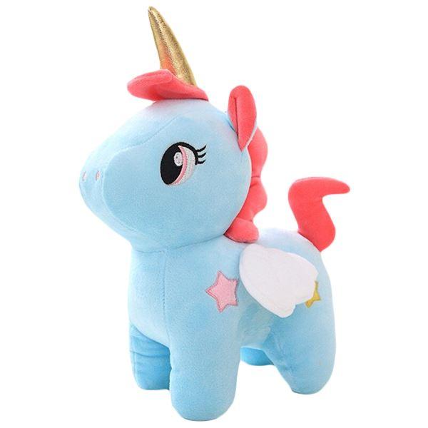 Peluche Licorne bleu