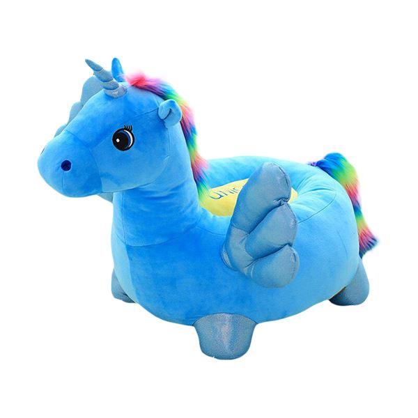 Peluche Licorne XXL Fauteuil Bleue