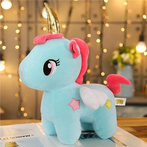 Petite Peluche Licorne Kawaii Bleu