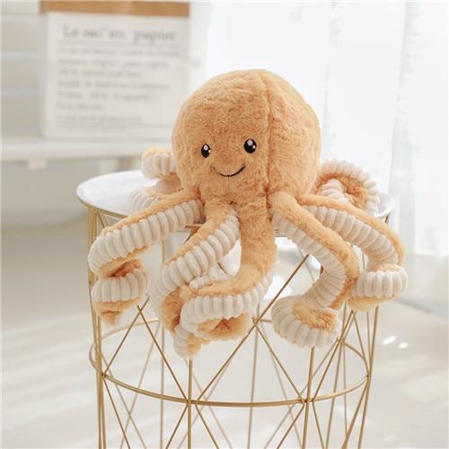 Grande Peluche Pieuvre Poulpe Orange