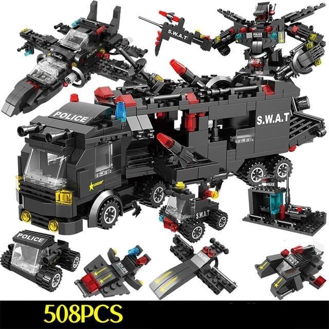 Pack Jeu de Construction Police 500 pièces