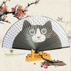 Eventail motif chat