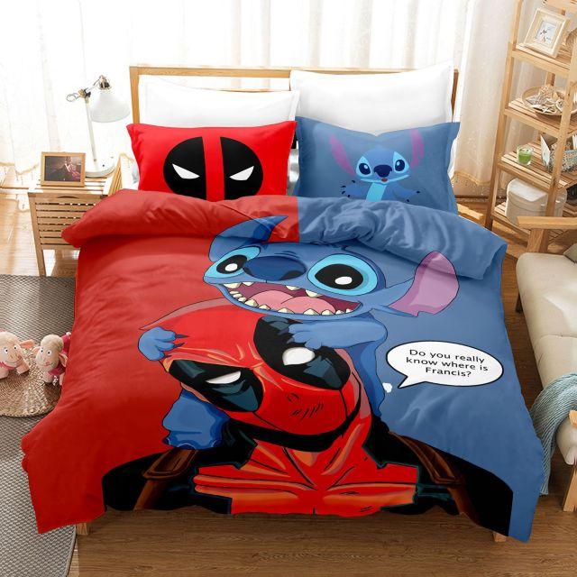 Deadpool & Stitch parure de lit 