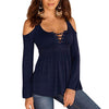 Blouse À Lacets Épaules Dénudées