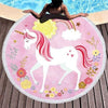 Serviette de Plage Licorne Prairie Magique Rose