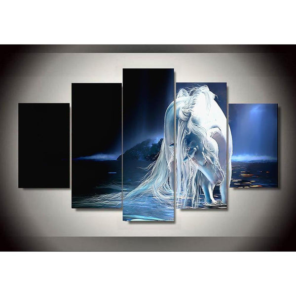 Tableau Licorne Blanche