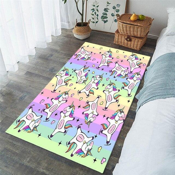 Tapis Licorne Fête Arc-en-ciel