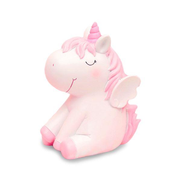 Tirelire Licorne Assise Rose