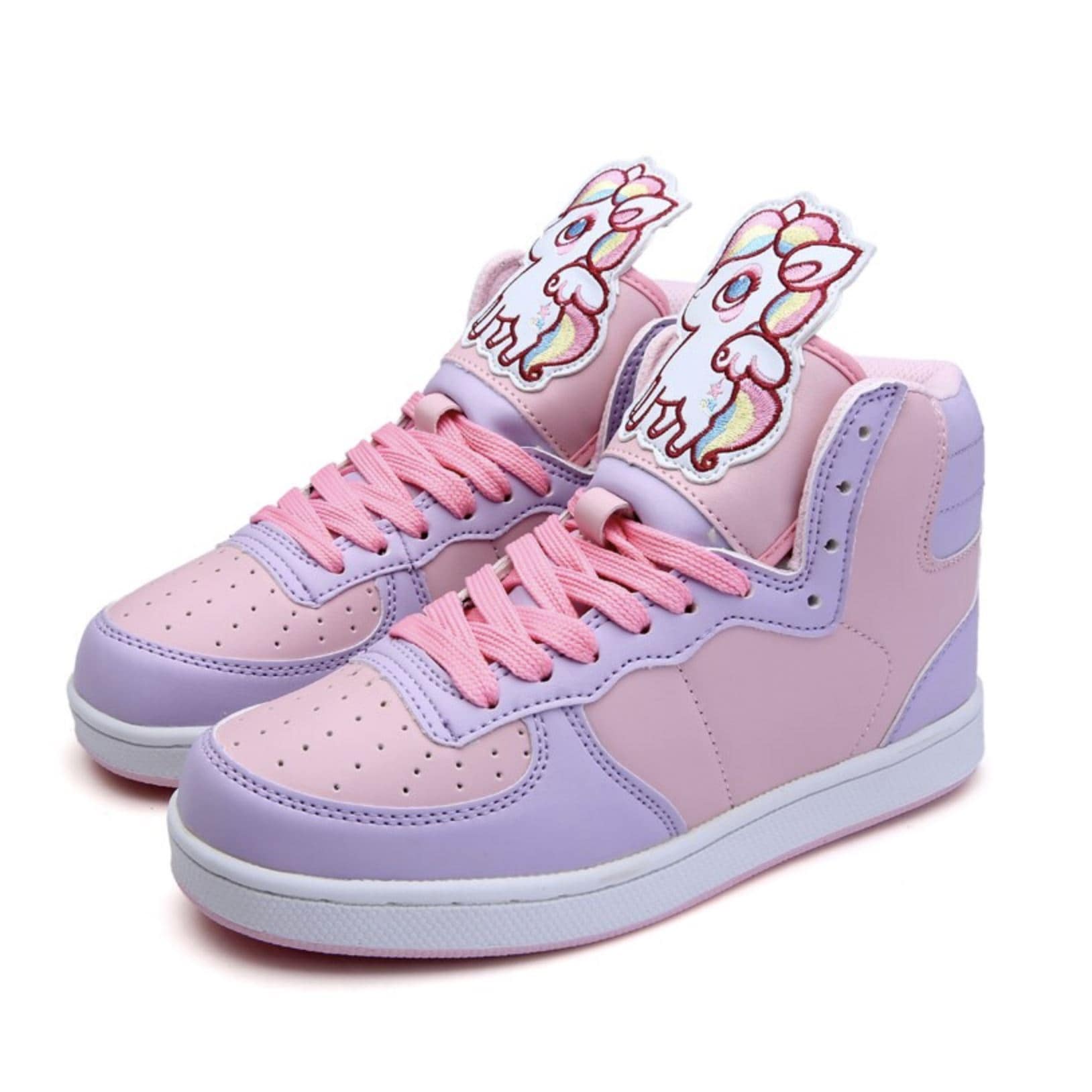Baskets Licorne Femme Roses