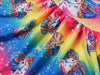 Robe Licorne Qui Tourne et Manches Courtes Fantaisie