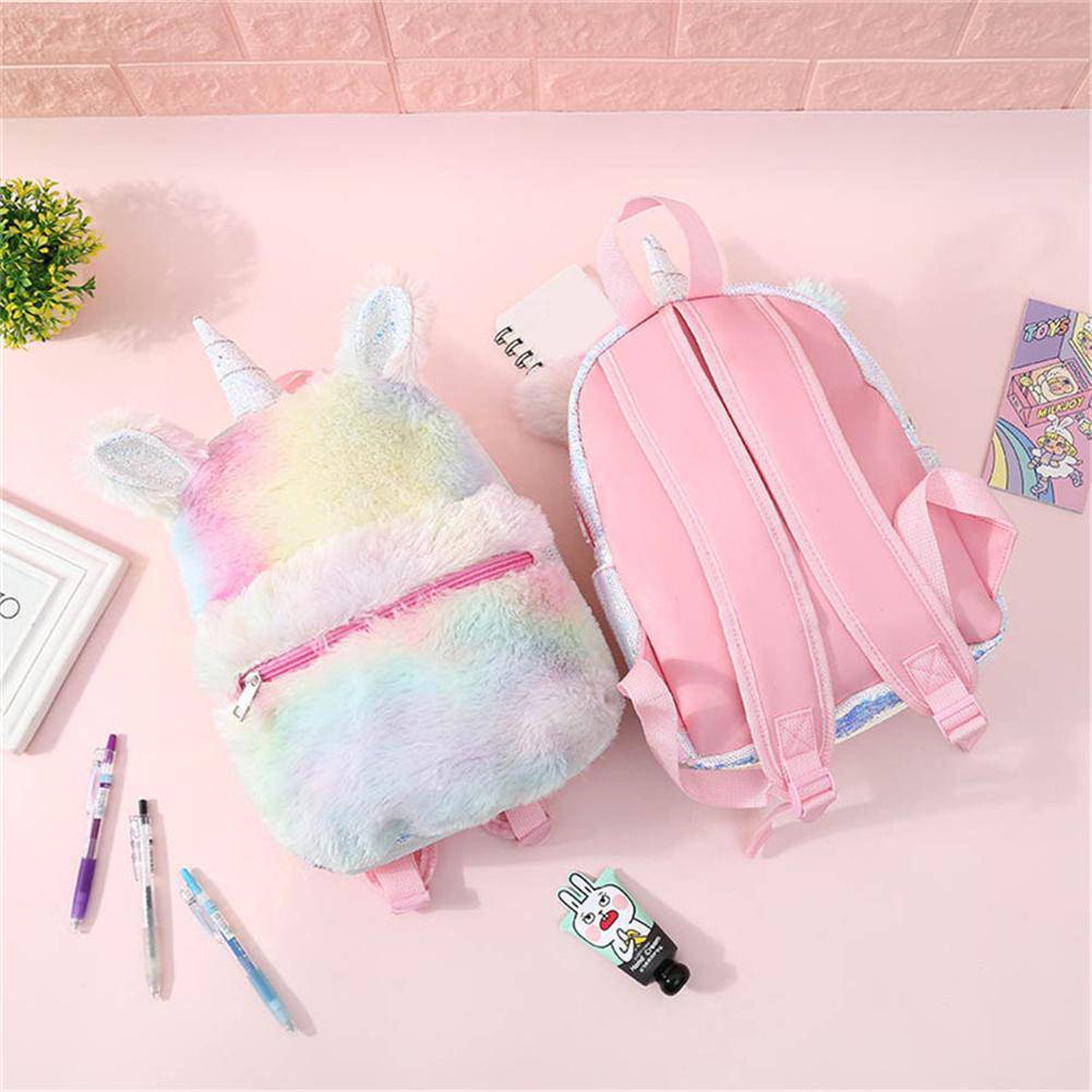Sac à Dos Licorne Peluche & Sequins