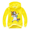 Sweat Licorne qui Dab <br> Capuche Enfant 