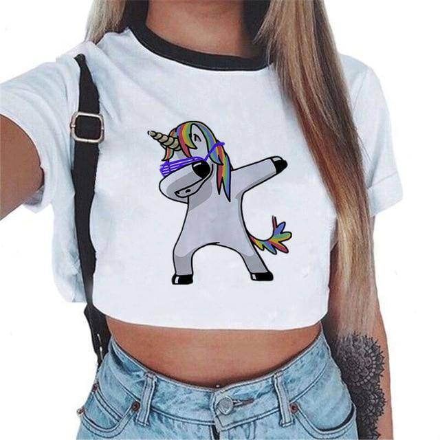 Crop Top Licorne Dab 